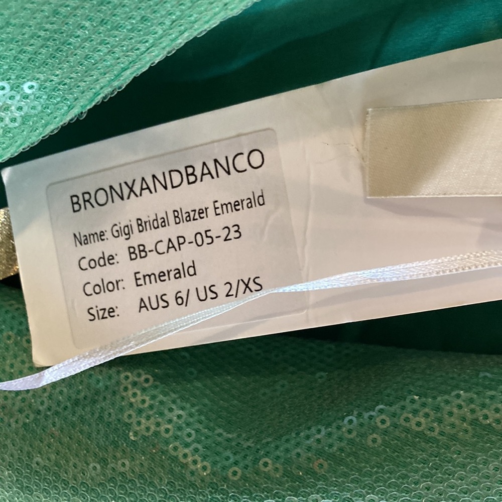 Bronx‎ & Banco Gigi Bridal Blazer Emerald XS - Picture 6 of 13